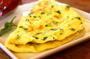 Omelet sarapan kukus untuk gastritis semasa memburukkan lagi keadaan
